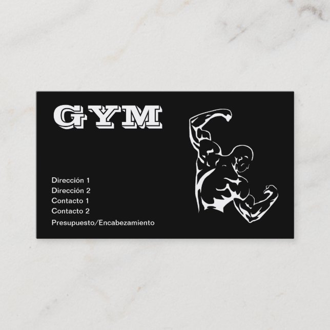 Tarjeta De Visita GYM Bodybuilding (Anverso)