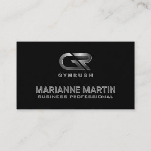 Tarjeta De Visita Gym Rush   Negra