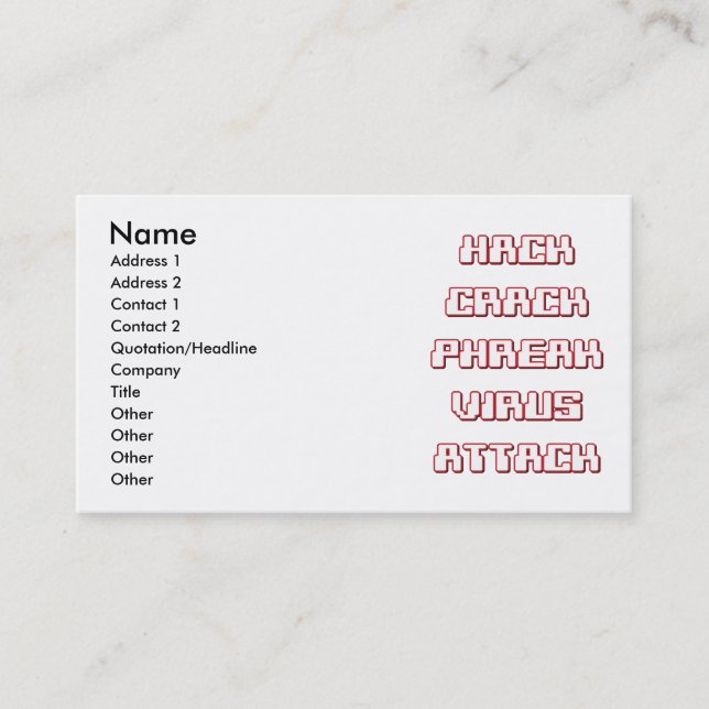 TARJETA DE VISITA H/C/P/V/A (Anverso)