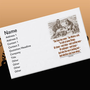 Tarjeta De Visita Ha Llegado El Momento De Hablar De Muchas Cosas (P