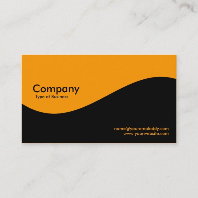 Tarjeta De Visita Hacer olas - Naranja y negro (Anverso)