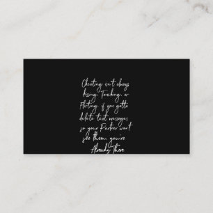 Tarjeta De Visita hacer trampa no siempre es besar tocando o coquete