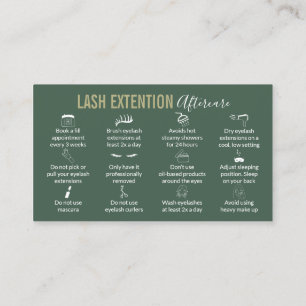 Tarjeta De Visita Hacer y no hacer después de extensiones de latigaz