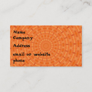 Tarjeta De Visita Hacia fuera hecho girar naranja