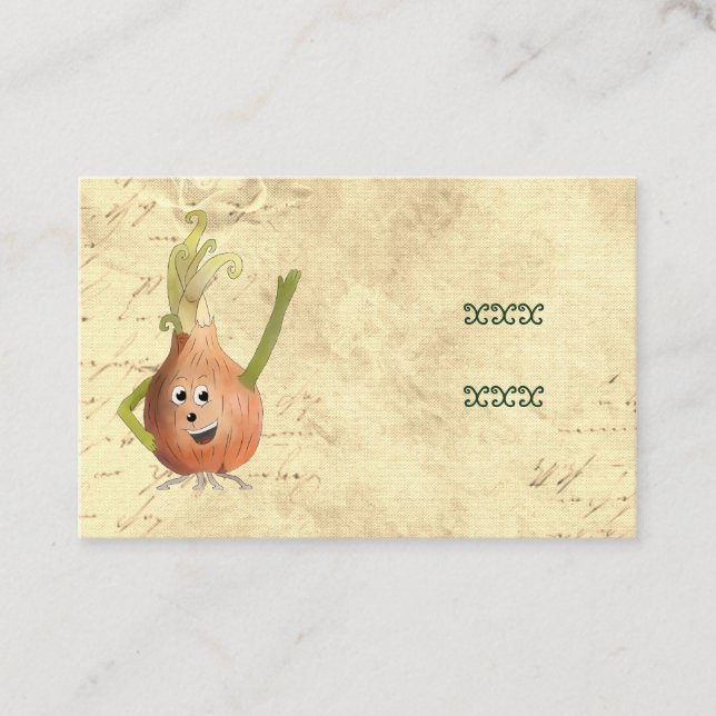 Tarjeta De Visita haciendo señas cebolla (Anverso)