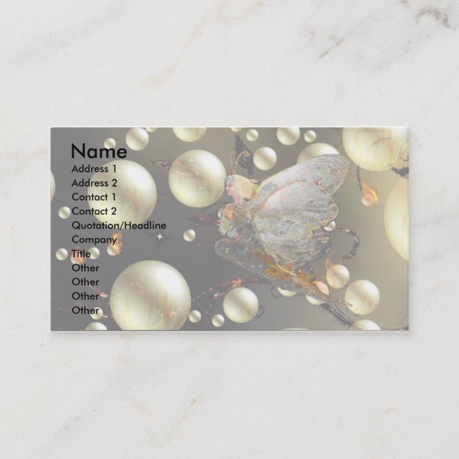 Tarjeta De Visita ¡Hada de fuego! (Anverso)