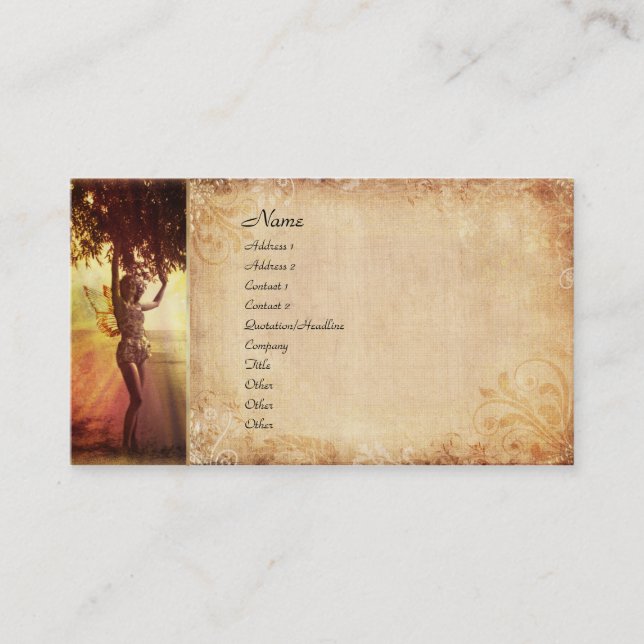 Tarjeta De Visita Hada del árbol (Anverso)