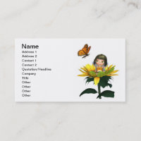 Hada del girasol del bebé con la mariposa