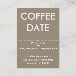 Tarjeta De Visita hagamos el café (la molécula del cafeína)