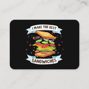Tarjeta De Visita Hago los mejores sándwiches para los amantes de la
