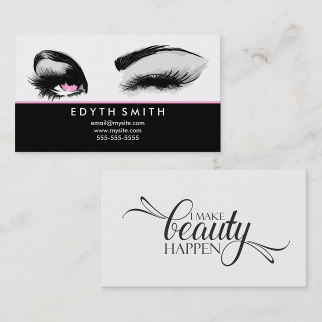 Tarjeta De Visita Hago que la belleza sucede (Anverso / Reverso)