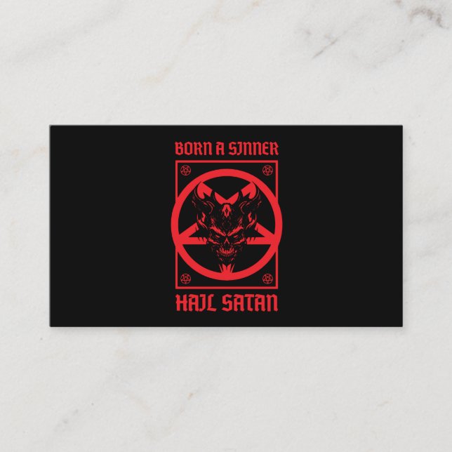 Tarjeta De Visita Hail Satan (Anverso)