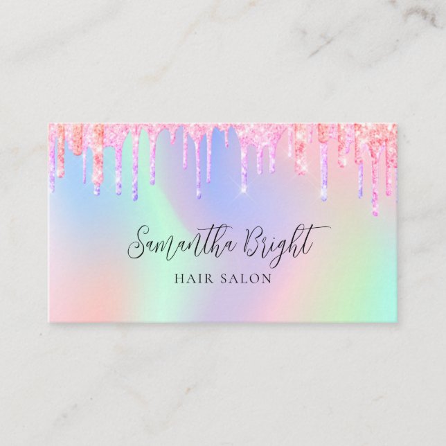 Tarjeta De Visita Hair Beauty Salon Business Card (Anverso)