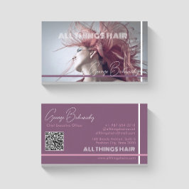 Tarjeta De Visita Hair Blown Hair Stylist, Salon Business Card