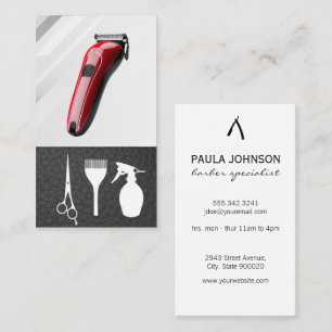 Tarjeta De Visita Hair Clippers   Barber Tools