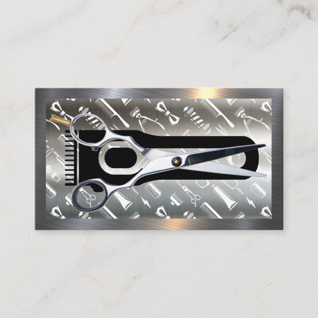 Tarjeta De Visita Hair Clippers | Tijeras | Barber (Anverso)