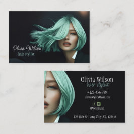 Tarjeta De Visita Hair estilista moderna Salon Business Card