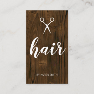 Tarjeta De Visita Hair Grano de madera