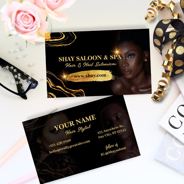 Tarjeta De Visita Hair Nail Salon Spa Lux (Subido por el creador)