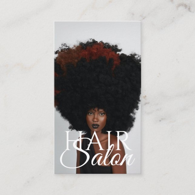 Tarjeta De Visita Hair Salon Beauty Salon Business Card (Anverso)