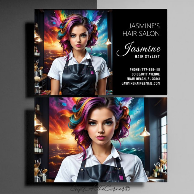 Tarjeta De Visita Hair Salon Hair Stylist (Subido por el creador)
