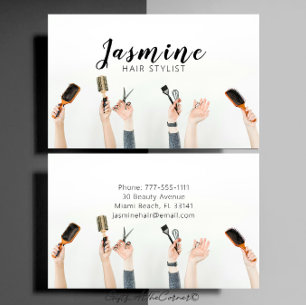 Tarjeta De Visita Hair Salon Hair Stylist Minimalista