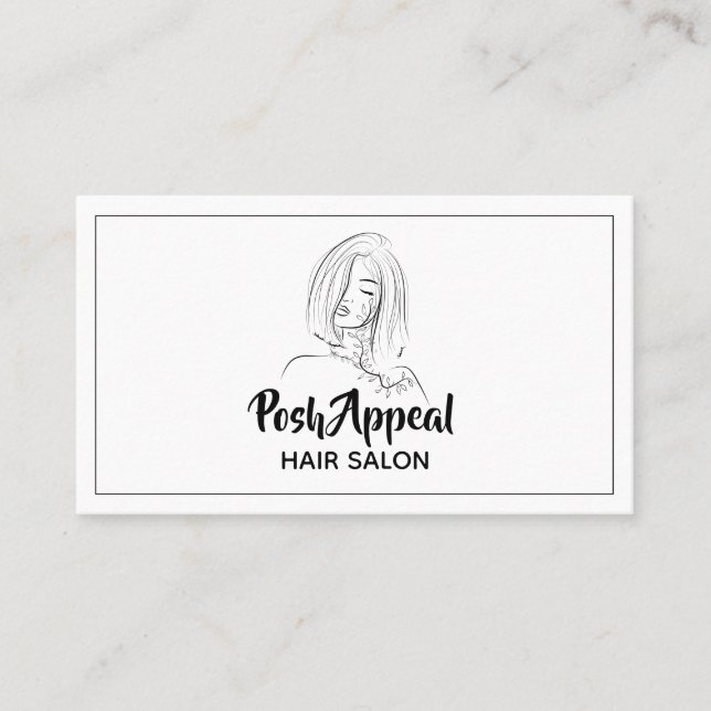 Tarjeta De Visita Hair Salon Hairstylista  (Anverso)