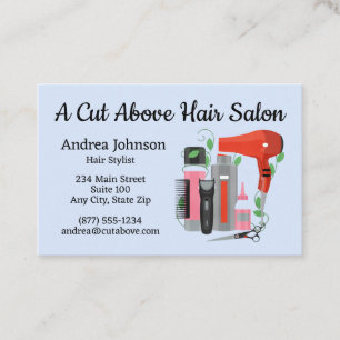 Tarjeta de visita Hair Salon y Calendario 2025 al 