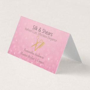 Tarjeta de visita Hair Studio de lujo con Purpurin
