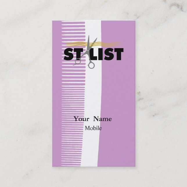 Tarjeta De Visita Hair Stylist (Anverso)