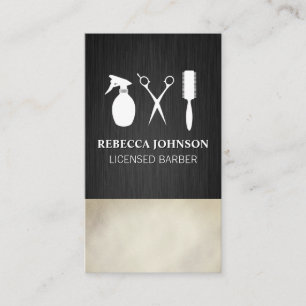 Tarjeta De Visita Hair Stylist Barber Tools Elegante