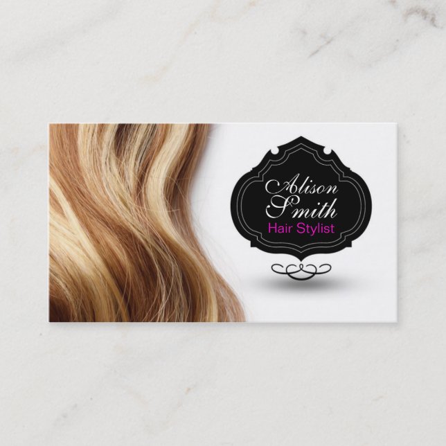 Tarjeta De Visita Hair Stylist Business Card (Anverso)