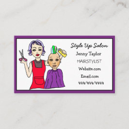Tarjeta De Visita Hair Stylist Business Name Beauty Salon Business
