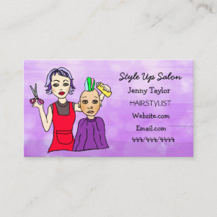 Tarjeta De Visita Hair Stylist Business Name Salón de belleza