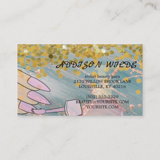 Tarjeta De Visita  Hair Stylist Cute Scissor Minimalist  (Reverso)