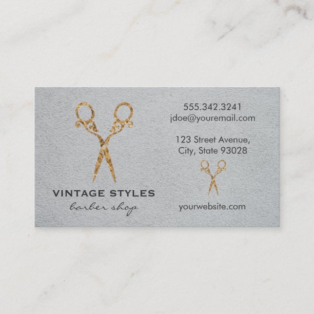 Tarjeta De Visita Hair Stylist | Fancy Shears (Anverso)