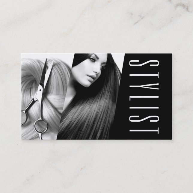 Tarjeta De Visita Hair Stylist Hairdresser Beauty Salon Business (Anverso)