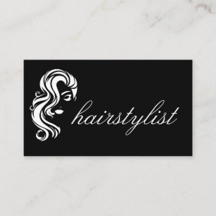 Tarjeta De Visita Hair Stylist Logo de belleza femenina