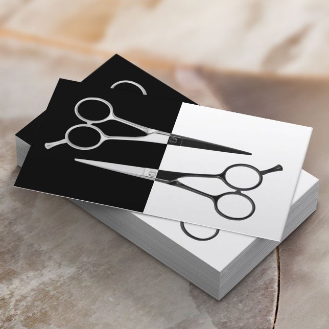 Tarjeta De Visita Hair Stylist Moderno Scissors Hairdresser (Subido por el creador)