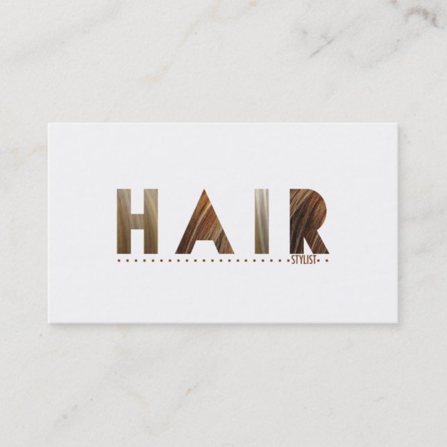 Tarjeta De Visita Hair Stylist (Premio al mejor de hoy) (Anverso)