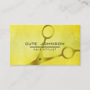 Tarjeta De Visita Hair Stylist Profesional Fashion Gold Faux