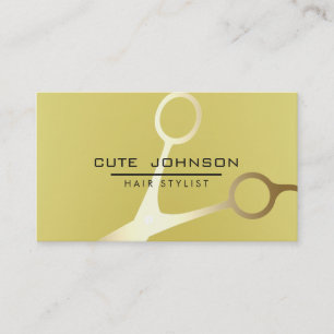 Tarjeta De Visita Hair Stylist Profesional Fashion Gold Faux