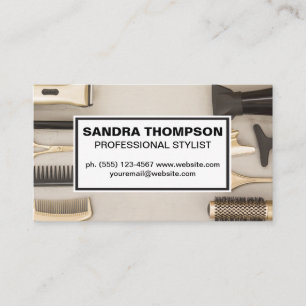 Tarjeta De Visita Hair Stylist Salon Tools