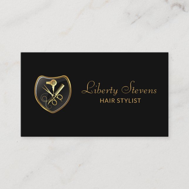 Tarjeta De Visita Hair Stylist Salon Tools Beauty (Anverso)
