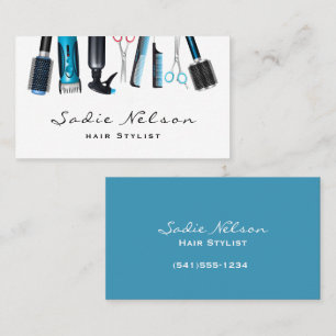Tarjeta De Visita Hair Stylist Salon Tools Beauty Business Card