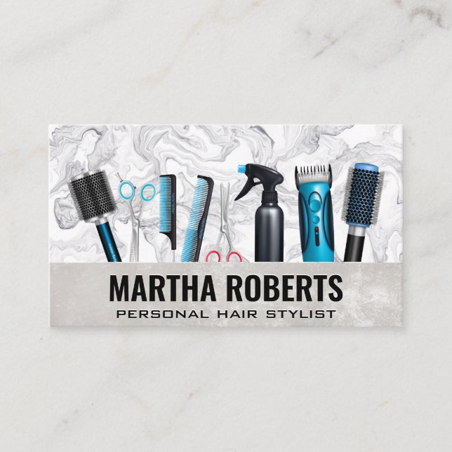 Tarjeta De Visita Hair Stylist Tools (Anverso)