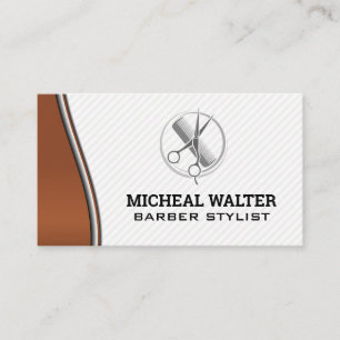Tarjeta De Visita Hair Stylist Tools y Beauty Logo