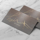 Tarjeta De Visita Hair Stylist Vintage Gold Scissor Typography Metal<br><div class="desc">Tarjetas de visita Hair Stylist Vintage Gold Script & Scissor Copper Hair Salon Business.</div>