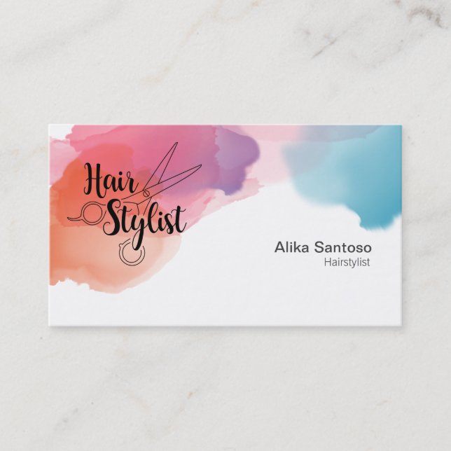 Tarjeta de visita Hair Stylista (Anverso)