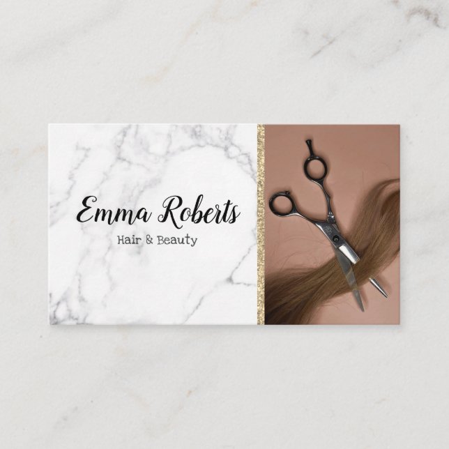 Tarjeta De Visita Hair y Beauty Specialist Salon Hairdresser (Anverso)